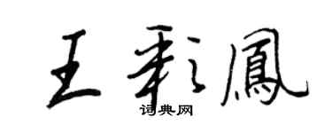 王正良王彩鳳行書個性簽名怎么寫