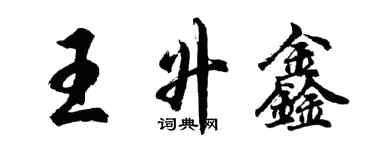 胡問遂王升鑫行書個性簽名怎么寫