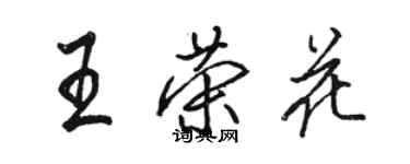 駱恆光王榮花行書個性簽名怎么寫