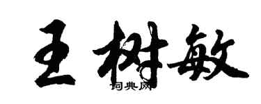 胡問遂王樹敏行書個性簽名怎么寫