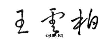 駱恆光王雲柏草書個性簽名怎么寫