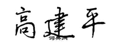 曾慶福高建平行書個性簽名怎么寫