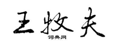 曾慶福王牧夫行書個性簽名怎么寫