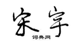 曾慶福宋宇行書個性簽名怎么寫