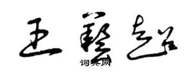 曾慶福王藝超草書個性簽名怎么寫