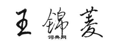 駱恆光王錦菱行書個性簽名怎么寫