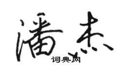駱恆光潘傑行書個性簽名怎么寫