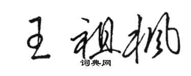 駱恆光王祖楓草書個性簽名怎么寫