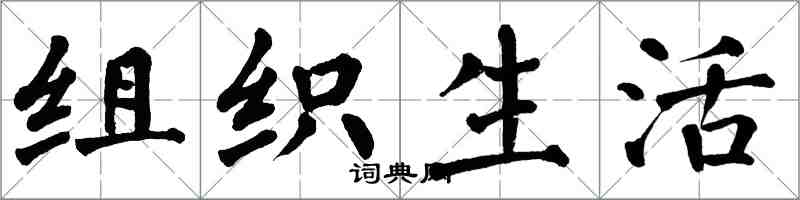 翁闓運組織生活楷書怎么寫