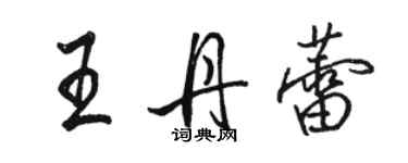 駱恆光王丹蕾行書個性簽名怎么寫