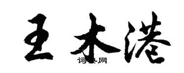 胡問遂王木港行書個性簽名怎么寫