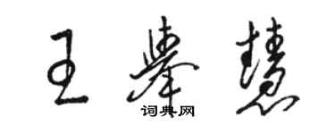 駱恆光王舉慧草書個性簽名怎么寫