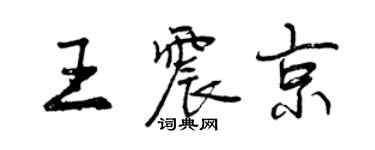 曾慶福王震京行書個性簽名怎么寫