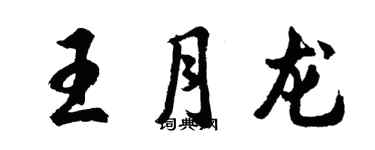 胡問遂王月龍行書個性簽名怎么寫