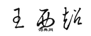 駱恆光王西超草書個性簽名怎么寫