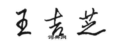 駱恆光王吉芝行書個性簽名怎么寫