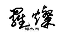 朱錫榮羅燦草書個性簽名怎么寫