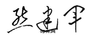 駱恆光熊建軍草書個性簽名怎么寫