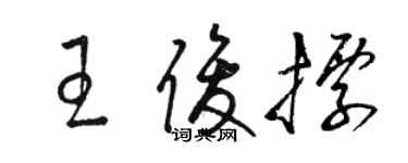 駱恆光王俊標草書個性簽名怎么寫