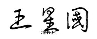 曾慶福王星國草書個性簽名怎么寫