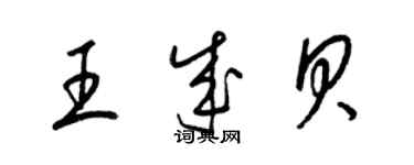 梁錦英王成貝草書個性簽名怎么寫