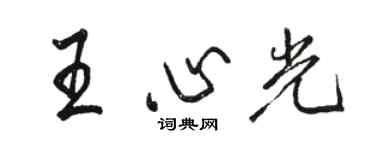 駱恆光王心光行書個性簽名怎么寫