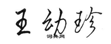 駱恆光王幼珍行書個性簽名怎么寫