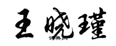 胡問遂王曉瑾行書個性簽名怎么寫