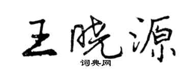 曾慶福王曉源行書個性簽名怎么寫