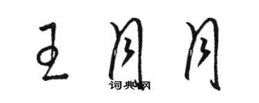 駱恆光王月月草書個性簽名怎么寫