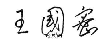 駱恆光王國密草書個性簽名怎么寫