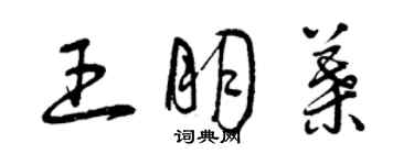 曾慶福王朋葉草書個性簽名怎么寫