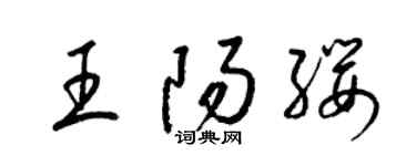 梁錦英王陽纓草書個性簽名怎么寫