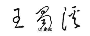 駱恆光王蜀溪草書個性簽名怎么寫