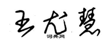 朱錫榮王尤慧草書個性簽名怎么寫