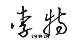 駱恆光李特草書個性簽名怎么寫