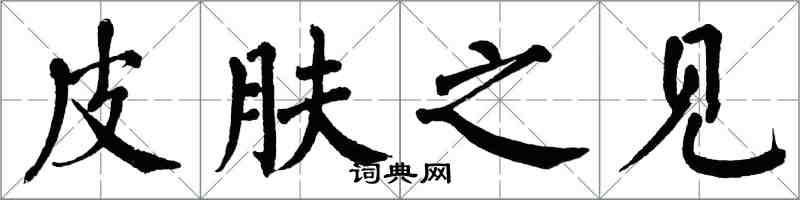 翁闓運皮膚之見楷書怎么寫