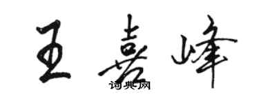 駱恆光王喜峰行書個性簽名怎么寫