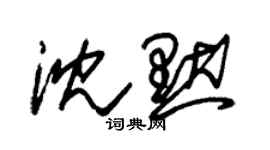 朱錫榮沈默草書個性簽名怎么寫