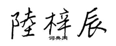 王正良陸梓辰行書個性簽名怎么寫