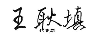 駱恆光王耿填行書個性簽名怎么寫