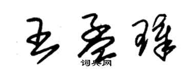 朱錫榮王孟璋草書個性簽名怎么寫