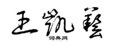 曾慶福王凱藝草書個性簽名怎么寫