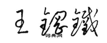 駱恆光王鋼鐵草書個性簽名怎么寫
