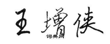 駱恆光王增俠行書個性簽名怎么寫