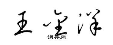 梁錦英王金洋草書個性簽名怎么寫