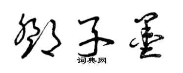 曾慶福鄧子墨草書個性簽名怎么寫