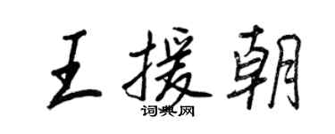 王正良王援朝行書個性簽名怎么寫