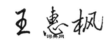 駱恆光王惠楓行書個性簽名怎么寫