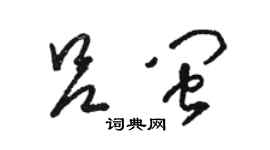 駱恆光呂閩草書個性簽名怎么寫